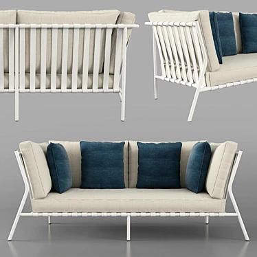 Elegant Mirage Sofa: Link Design 3D model image 1 
