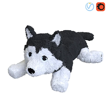 Cuddly Blue-Eyed Pup 3D model image 1 