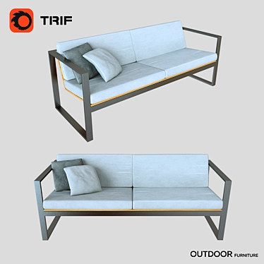 Title: Outdoor Sofa | TRIF-MEBEL 3D model image 1 