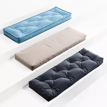 Cozy Corner Seat Pillows 3D model image 1 