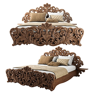 Ekaterina-II Bed: Versatile, 170x210, Meshsmooth Compatible 3D model image 1 