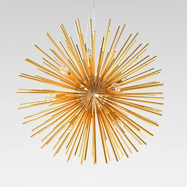 Inodesign San Gold 64 - Modern Matte Gold Pendant Chandelier 3D model image 1 