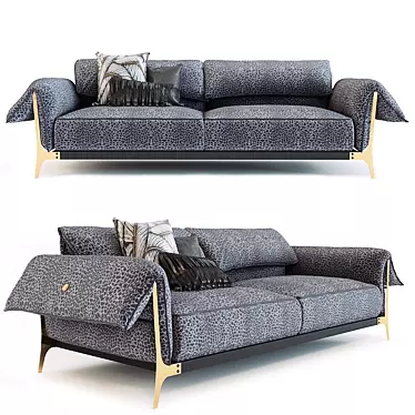 Luxurious Roberto Cavalli Montego Sofa 3D model image 1 