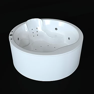 Aquatek Aura: TurboSmooth 1800х1800 Bathtub 3D model image 1 