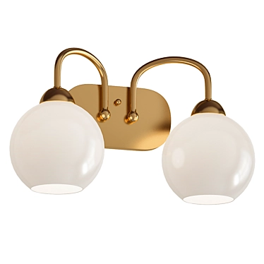 Vintage Gold Bath Light: Carisa Collection 3D model image 1 