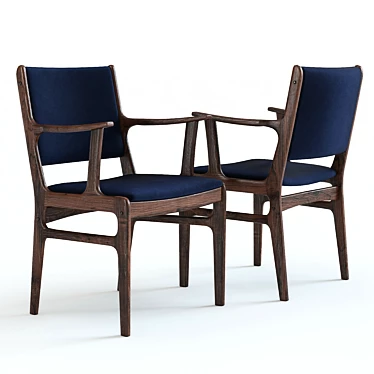 West Elm Coppice Dining Armchair: High-Detailed 3D Model 3D model image 1 