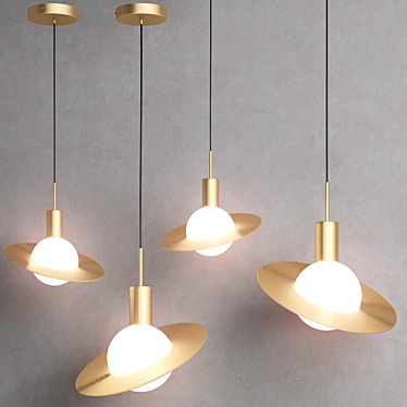 Saturne Modern Pendant Lamp 3D model image 1 