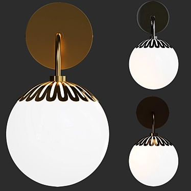 Dewdrop Globe Sconce: Elegant Illumination 3D model image 1 