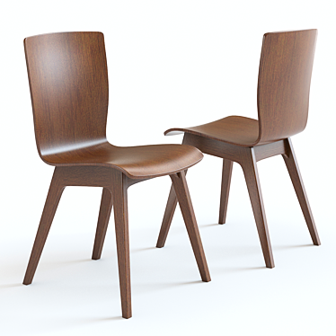 Sleek West Elm Crest Chair: High-Detail 3D Model 3D model image 1 