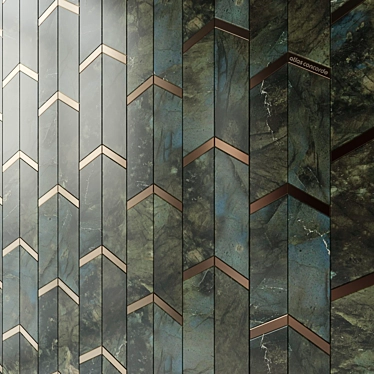 Elegant Chevron Wall Tile 3D model image 1 