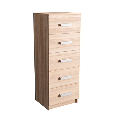 Modern Wood and Plastic Chest 3D model image 1 