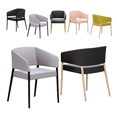 Modern MARCELA Chair - Various Finishes. 3D model image 1 