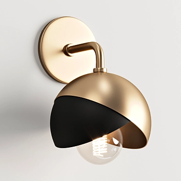 Sleek Globe Sconce 3D model image 1 