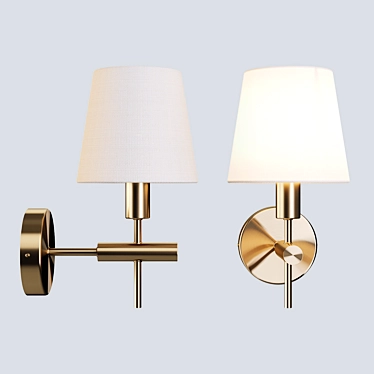 Elegant Gold Wall Lamp: Italux Balter 3D model image 1 