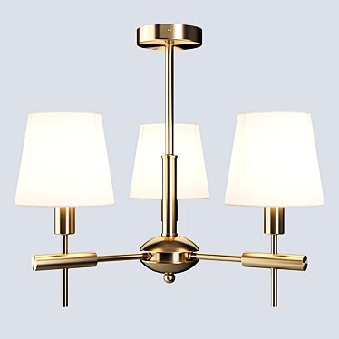 Elegant Gold Pendant Lamp 3D model image 1 