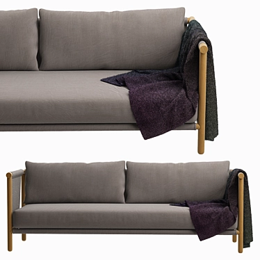 Modern LAX Trestles Sofa: Sleek & Elegant 3D model image 1 