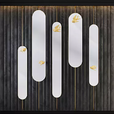 Gulls Decorative Panel: Elegant Wall Art 3D model image 1 