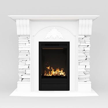 Athena Electric Fireplace 3D model image 1 