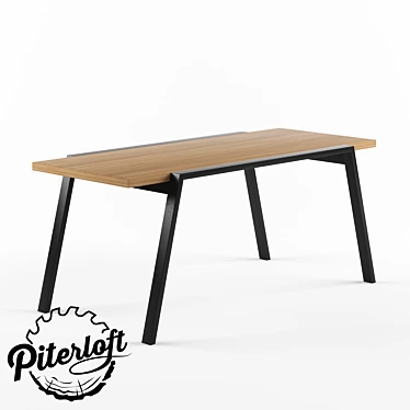 Rustic "Vox" Loft Table 3D model image 1 