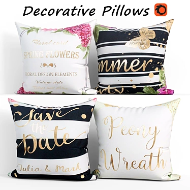 Winterfei Decorative Pillows Set 3D model image 1 