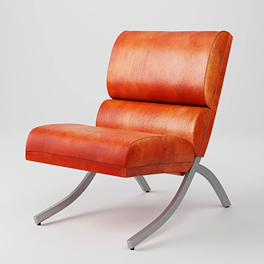 Sophisticated Strick & Bolton Leather Chair 3D model image 1 