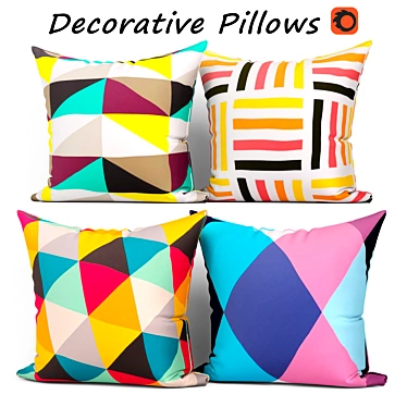 Winterfeast Decorative Pillows Set 3D model image 1 