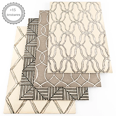 Modern Art Rugs - Set of 9 3D model image 1 