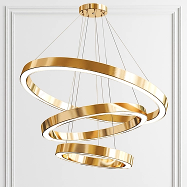 Modern Ring LED Pendant Light 3D model image 1 