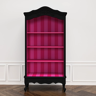 Striped Modern Cabinet 3D model image 1 