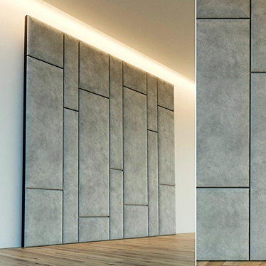 Soft Panel Decor Wall: Customizable, Lightweight 3D model image 1 