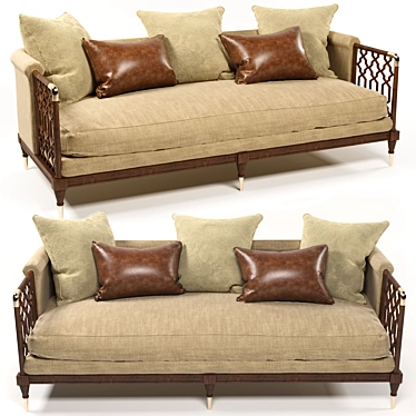 Contemporary Corona Sofa 3D model image 1 