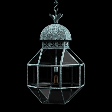 Vintage Verdigris Baillie Lantern 3D model image 1 