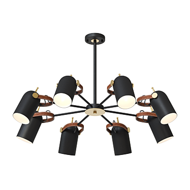 Industrial Style Adjustable Chandelier 3D model image 1 