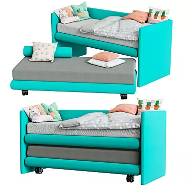 2MUCH Kids Bed: Sleek and Stylish 3D model image 1 