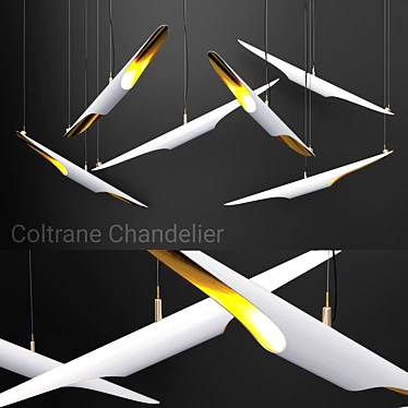 Modern White Coltrane Chandelier 3D model image 1 