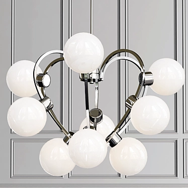 1970s Modernist Sputnik Chandelier 3D model image 1 