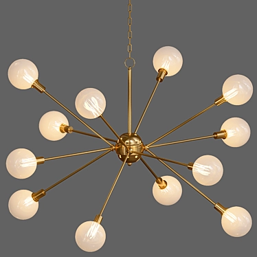 Radiant Burst Chandelier 3D model image 1 