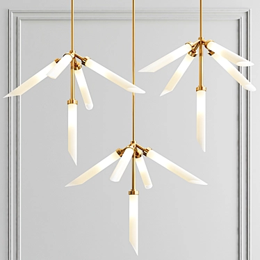 Elegant Spur Pendant Light 3D model image 1 