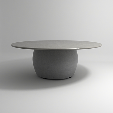 Bilbao Coffee Table: Concrete Base, Ceramic Top 3D model image 1 