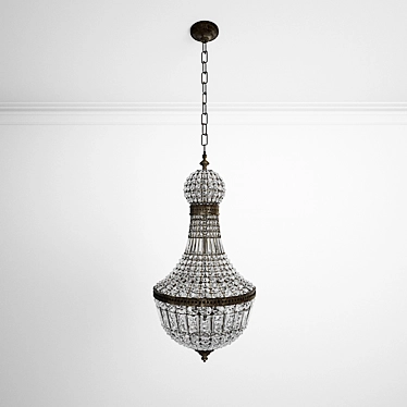 Elegant Crystal Chandelier 3D model image 1 