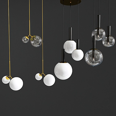 3dsmax 2011 Ceiling Light Set 3D model image 1 