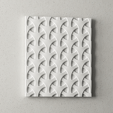 Geometric Gypsum 3D Wall Panel 3D model image 1 