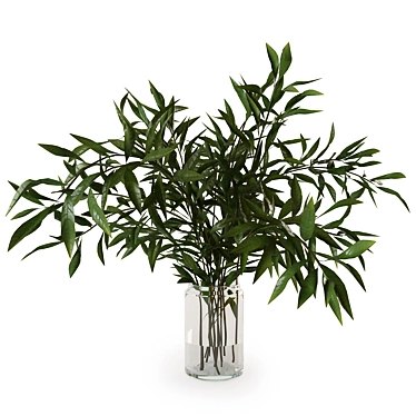 Elegant Branches Vase Set 3D model image 1 