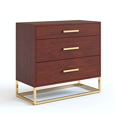 Stylish Pottery Barn Fitz Dresser 3D model image 1 