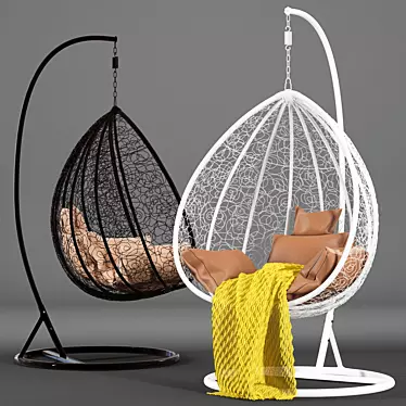 Suspended Swing Chair Maxi: Stylish and Comfortable 3D model image 1 