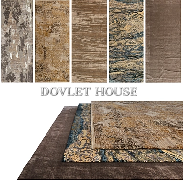 DOVLET HOUSE Carpets - 5-Piece Set (Part 368) 3D model image 1 