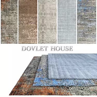 DOVLET HOUSE Silk and Wool Carpets (5pcs) - Part 371 3D model image 1 