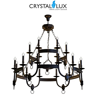 Suerte Brown SP12+6 Pendant Chandelier 3D model image 1 