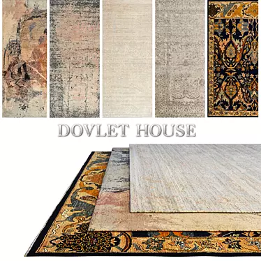 DOVLET HOUSE 5-Piece Carpets (Part 373) 3D model image 1 
