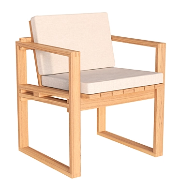  Modern Danish Design: CU BK11 Cushioned Chair 3D model image 1 